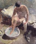 unknow artist Foot Bath oil painting on canvas